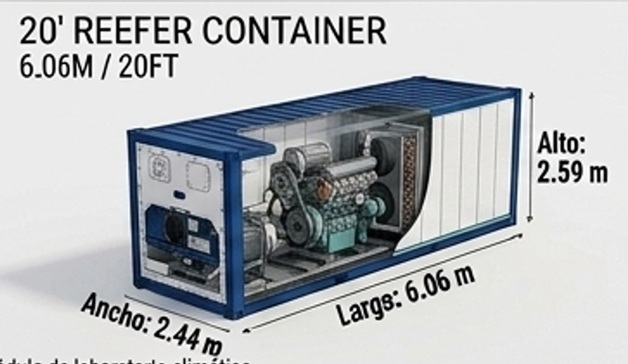 Contenedor Reefer (Refrigerado) 20'